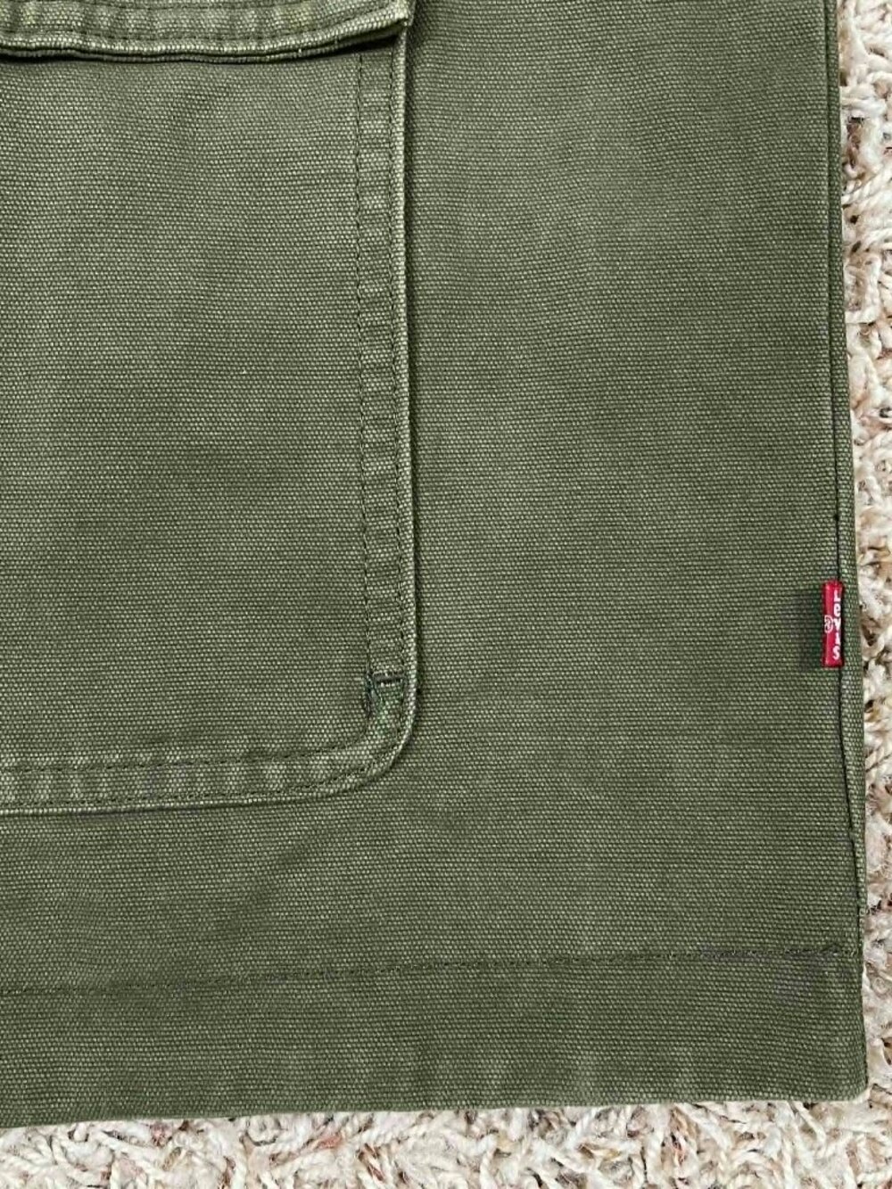 Levi's Women's Shorty Barn Canvas Jacket Green, Size XL (New) - Picture 10 of 16